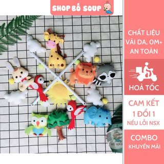 Bộ Treo Nôi Handmade Kích Thích Thị Giác Cho Bé Kèm Hộp Nhạc 35 Bài Hát