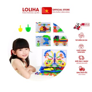⛔GIADUNGHOANGMAI⛔ Bộ đồ chơi xếp hình 296 chi tiết (LOẠI HÌNH NẤM)
