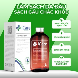 Sản Phẩm Dermato 200|Thương Hiệu iCare Pharma Với Chiết Xuất Dược Liệu | Hỗ Trợ Phục Hồi Tóc Hư Tổn | Ngăn Ngừa Rụng Tóc