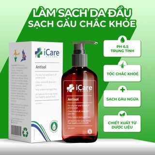 Dầu Gội Sạch Gàu Antisol | Thương Hiệu iCare Pharma | Làm Sạch Gàu Ngứa Da Đầu Không Gây Khô Tóc | Chiết Xuất Dược Liệu