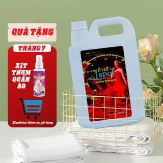 Nước giặt xả quần áo japol hương nước hoa 5l, phù hợp cho máy giặt cửa ngang và máy giặt cửa trên