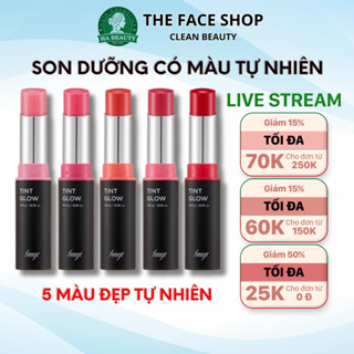 Son dưỡng ẩm môi tự nhiên có màu fmgt The Face Shop TINT GLOW 4.3g