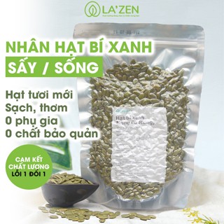 Nhân hạt bí xanh sạch, không chất bảo quản Mông Cổ sống/sấy chín 250gr/500gr - La'zen