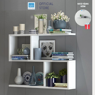 [MUA 1 TẶNG 1] Giá Sách Treo Tường 3 Tầng 80 x 55 x 15cm SIB Decor (Nhiều màu) - KT36