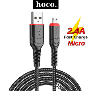 Dây sạc nhanh Micro Hoco cáp bọc dù siêu bền hỗ trợ sạc 2.4A truyền dữ liệu cho các dòng Android