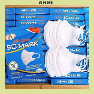 Hộp 10 cái khẩu trang y tế 5d mask trắng