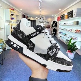 Giày lv louis vuitton trainer xanh than full bill+box, giày thể thao lv hot trend size 36-43