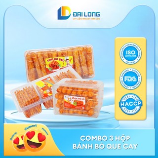 Combo 3 hộp bánh bò quẩy hộp đại long ăn vặt tuổi thơ bánh