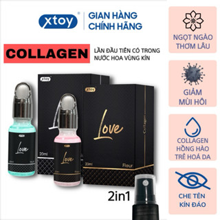 Nước hoa vùng kín XTOY LOVE lưu hương lâu, chứa collagen hỗ trợ dưỡng ẩm, hồng hào se khít - Lọ 20ml