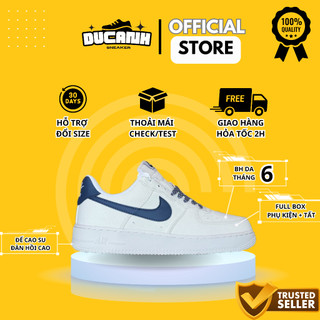 Giày af1 vải canvas navy deep blue x og full box - hàng cực chuẩn