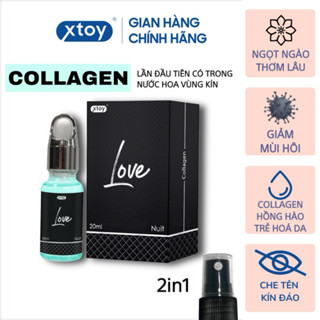 Nước hoa vùng kín XTOY LOVE Nuit, lưu hương lâu, chứa collagen hỗ trợ dưỡng ẩm, hồng hào se khít, mùi cá tính - Lọ 20ml