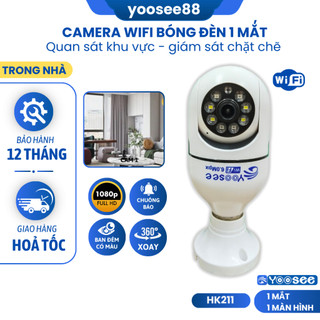 camera wifi không dây 1 mắt yoosee trong nhà- đàm thoại 2 chiều - xem đêm hồng ngoại- có màu (BẢO HÀNH 12 THÁNG)