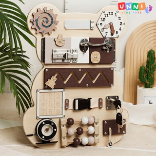 Đồ chơi cho bé Bảng bận rộn hình Gấu đồ chơi Montessori giúp bé phát triển trí tuệ và kỹ năng  TOY10