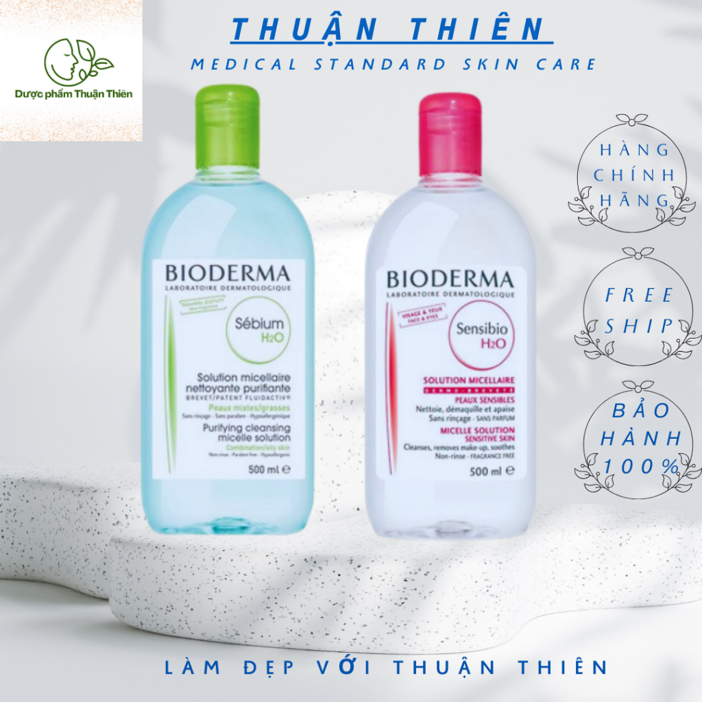 Nước tẩy trang Bidema Sensibio H20 500ml dành cho mọi loại da nhaỵ cảm da dầu mụn khô 500ml JP 4.0