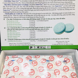 Viên nén trichoderma NANO - Nấm đối kháng Nhập Mỹ