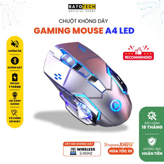 Chuột Không Dây A4 Batotech Siêu Nhỏ Gọn, Pin Sạc, Chuyên Game, 6 Nút, DPI 2400