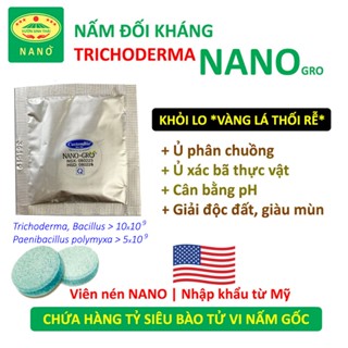 Viên nén Trichoderma Bacillus NANO. Bào tử Nấm Đối Kháng Cực Mạnh. Ủ phân rác bã hữu cơ hoai mục. Nhập khẩu từ Hoa Kỳ