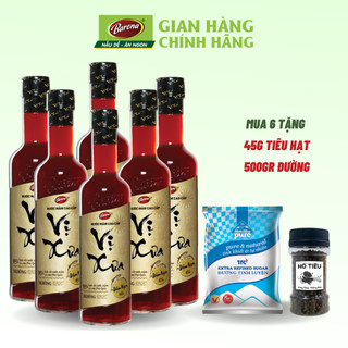 Nước Mắm Phú Quốc Cao Cấp Vị Xưa Barona 40 độ đạm 1 Thùng (6 chai x 500ml) [tặng 500g đường và 45g tiêu hạt]