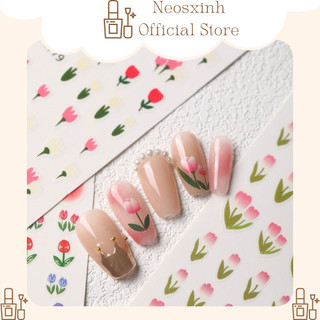 Sticker Dán Móng Tay Hoa Tulip Hot Trend - Hình Dán Móng - Neosxinh Nails
