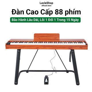 Đàn Điện Tử Piano 88 Phím Kèm Chân Đạp Pedal Có Hỗ Trợ Cổng USB MIDI, Headphone, AUDIO IN, POWER, PEDAL