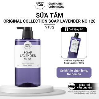 Sữa tắm cấp ẩm, dưỡng trắng da Happy Bath Original Lavender Body Wash No.128