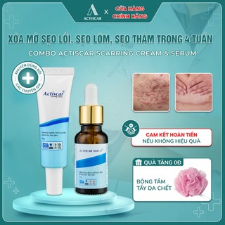Bộ kem+serum xóa mờ sẹo actiscar, xóa mờ sẹo lồi, sẹo lõm, sẹo rỗ, sẹo thâm, sẹo bỏng bô,sẹo nặn mụn