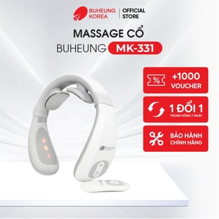 Máy massage cổ cầm tay buheung mk-331, 5 chế độ massage với công nghệ massage xung điện, điều khiển từ xa, nhỏ gọn