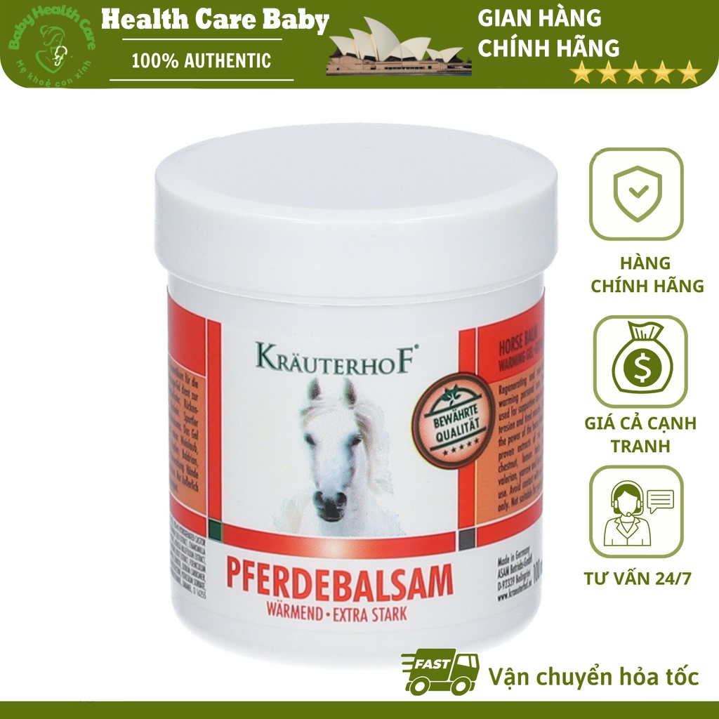 Cao ngựa xoa bóp xương khớp giảm đau Krauterhof Pferdebalsam Đức 250ml