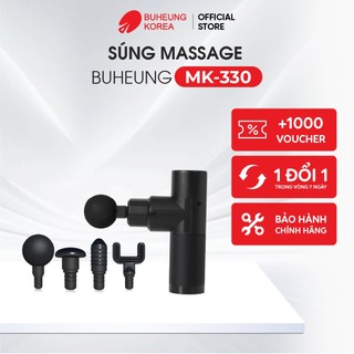 Súng massage cầm tay đa chức năng buheung mk-330 với 4 đầu massage 4 chế độ rung được cải tiến giảm ồn