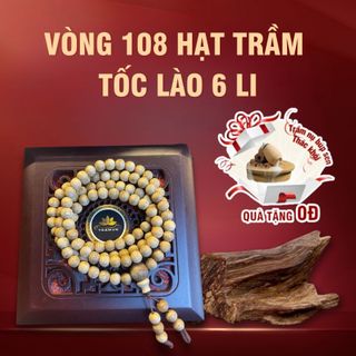 Chuỗi trầm hương 108 hạt 6mm tramvn99 trầm tốc lào rừng