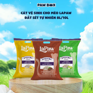 Cát vệ sinh cho mèo laPaw đất sét tự nhiên khử mùi, vón cục, thấm hút 8L/10L