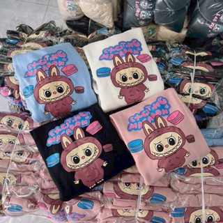 Áo Khoác Nỉ Hoodie Zip Họa Tiết LaBuBu Màu Hồng Nam Nữ Ulzzang Unisex