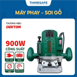 Máy phay và soi gỗ dekton dk-635m công suất 710w - 900w , đầu cặp 6.35mm, tốc độ không tải 30000v/p, máy phay góc