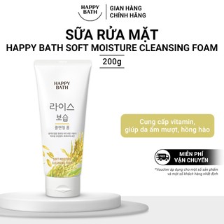 Sữa Rửa Mặt Cám Gạo Happy Bath Soft Moisture Cleansing Foam