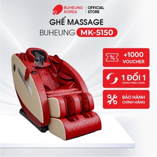 Ghế Massage Buheung MK-5150 điều khiển bằng giọng nói, con lăn 3D, 5 chế độ massage tự động, bảo hành 5 năm