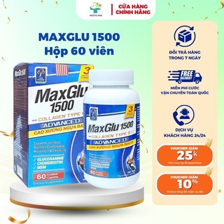 Viên uống MAXGLU 1500 giảm thoái hoá xương khớp, đau lưng, mỏi gối