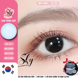Kính áp tròng Sky Lens -Cận Trong suốt 1.00-12.00 Độ-Made in Korea Chính Hãng