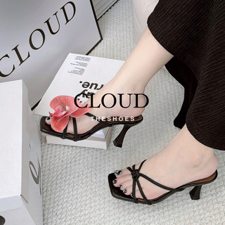 Giày cao gót 8cm dây thắt