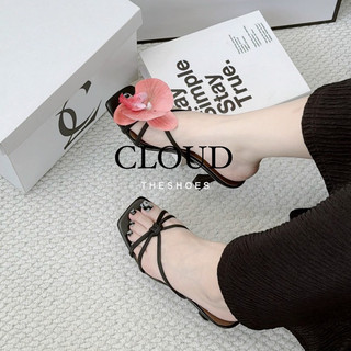 Giày cao gót 8cm dây thắt (tặng kèm hoa)