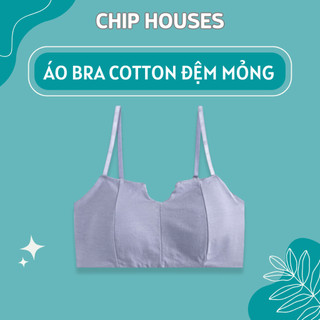Áo bra lưng thun chất cotton đệm mỏng, Áo lót nữ học sinh 2 dây mặc phối sơ mi AN1805
