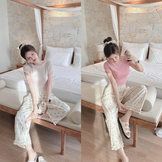 SET ÁO THUN KÈM QUẦN HOA ỐNG RỘNG (KÈM VIDEO HÌNH THẬT)