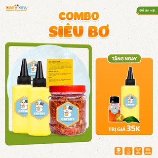 Bánh tráng phơi sương catsky food combo bánh tráng đồ ăn vặt - bơ béo + ruốc tép + bánh tráng