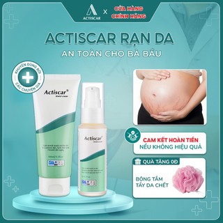 Bộ Kem+Serum Rạn Da ACTISCAR,Kem Rạn Da Cho Bà Bầu,Xoá Mờ Rạn Da Sau Sinh,Rạn Do Tăng Cân,Rạn Trắng