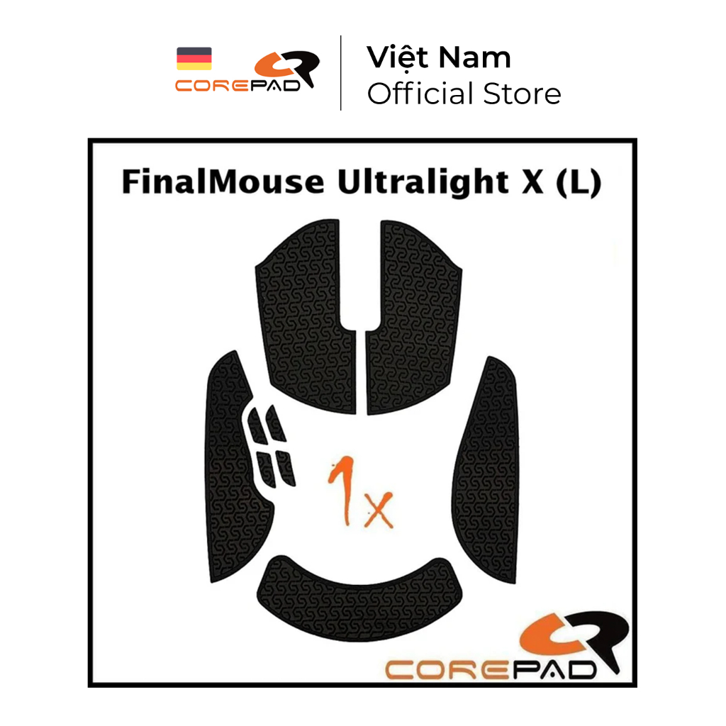 Bộ grip tape Corepad Soft Grips FinalMouse Ultralight X Tiger (L) - Corepad Official Store