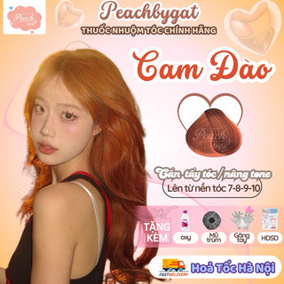 Thuốc nhuộm tóc CAM ĐÀO- ORANGE PEACH cần dùng thuốc tẩy tóc của Peachbygat , Peach bygat