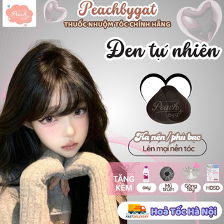 Thuốc nhuộm tóc ĐEN TỰ NHIÊN phủ tóc bạc của Peachbygat , Peach bygat