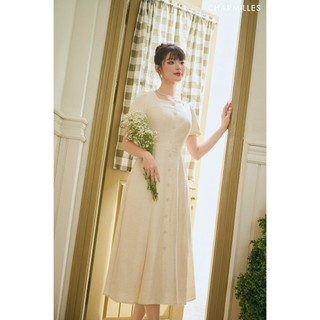 Đầm Charmilles tiểu thư cổ vuông dáng xòe 24MD236KE