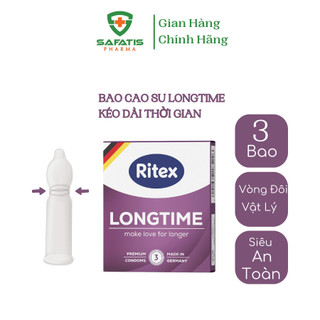 Bao cao su Ritex Longtime kéo dài thời gian hộp 3 chiếc