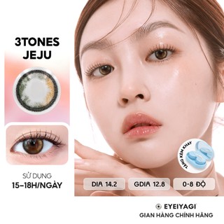 Kính áp tròng EYEIYAGI 3-tones Jeju lens cận 3 tháng độ cận 0-8 DIA 14.2mm | Lens chính hãng Hàn Quốc
