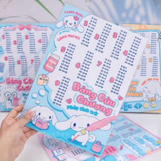 Bảng cửu chương CINNAMOROLL Sanrio phép tính Cộng, Trừ, Nhân, Chia ép plastic TooYoo BK01099